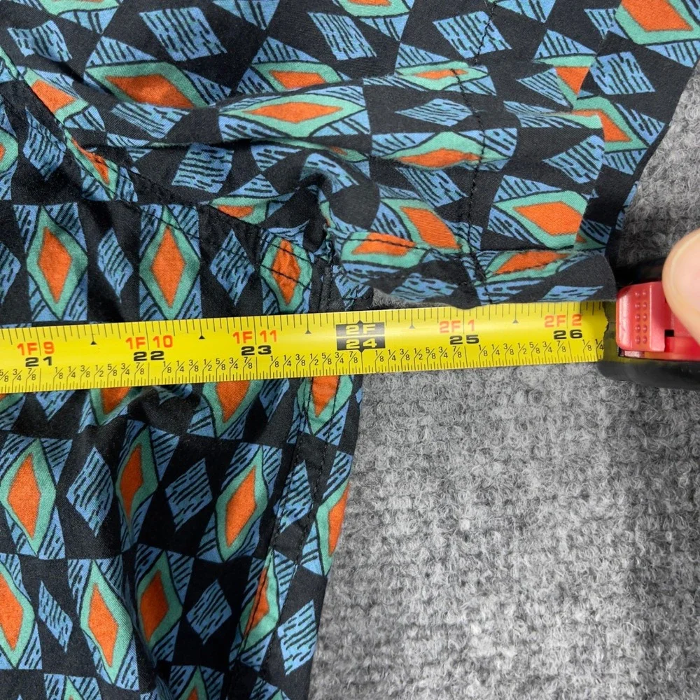 Levis Button Down Shirt Mens Large Multicolor Geometric Diamond Relaxed Fit